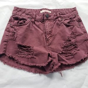 Refuge size 0 destroyed jean shorts